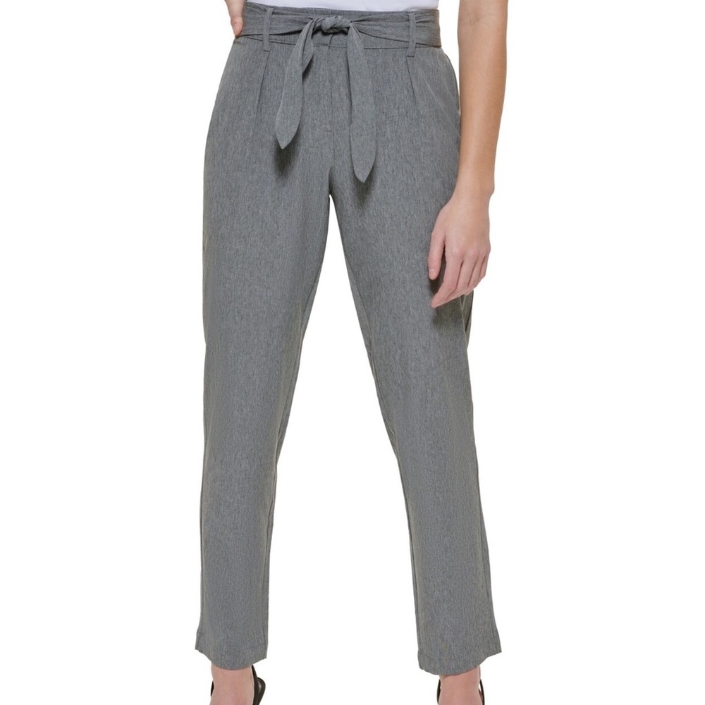 Calvin Klein | Grey Tie Waist Dress Pants
